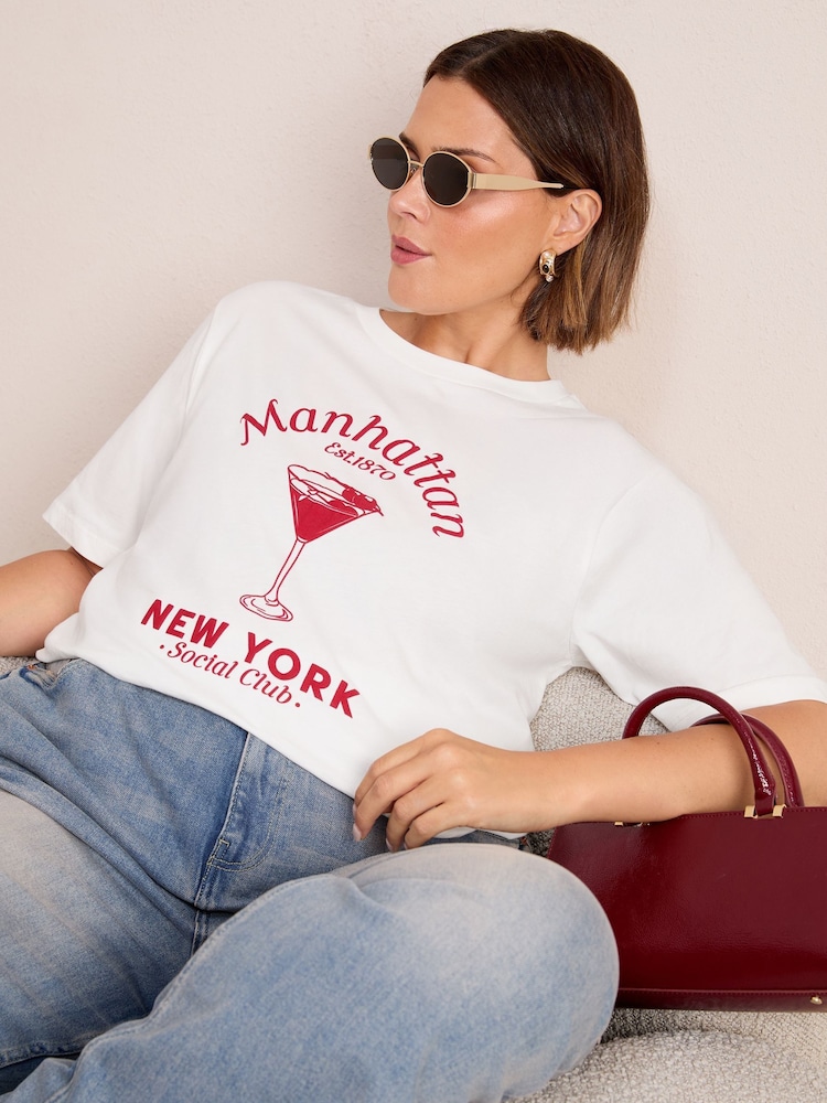 Camiseta com slogan Friends Like These Crew gola redonda - Imagem 2 de 5