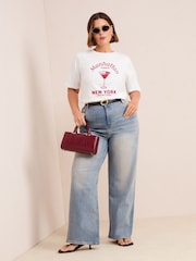 Camiseta com slogan Friends Like These Crew gola redonda - Imagem 4 de 5