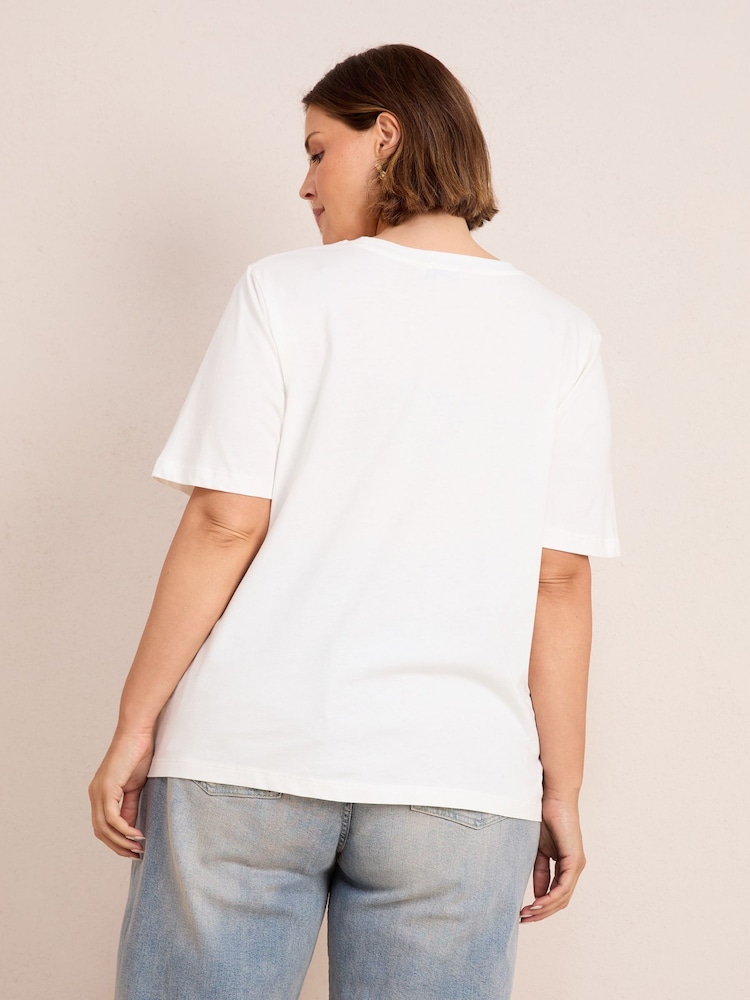 Camiseta com slogan Friends Like These Crew gola redonda - Imagem 5 de 5