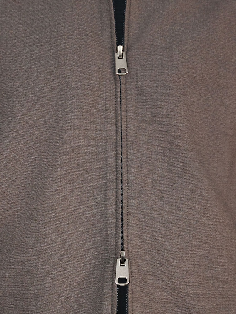 Taupe Brown N.Premium Motionflex Smart Funnel Jacket with Stretch - Image 11 of 11