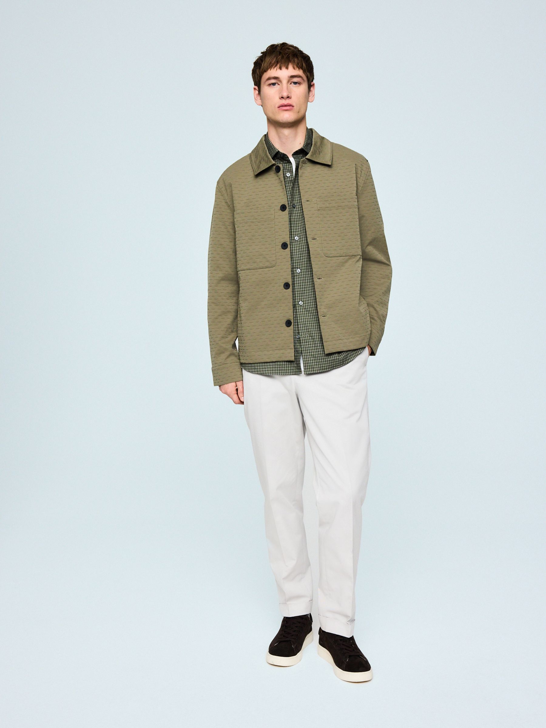 Buy Sage Green N. Premium Textured Smart Technical Jacket from Buy Sage Green N. Premium Textured Smart Technical Jacket from