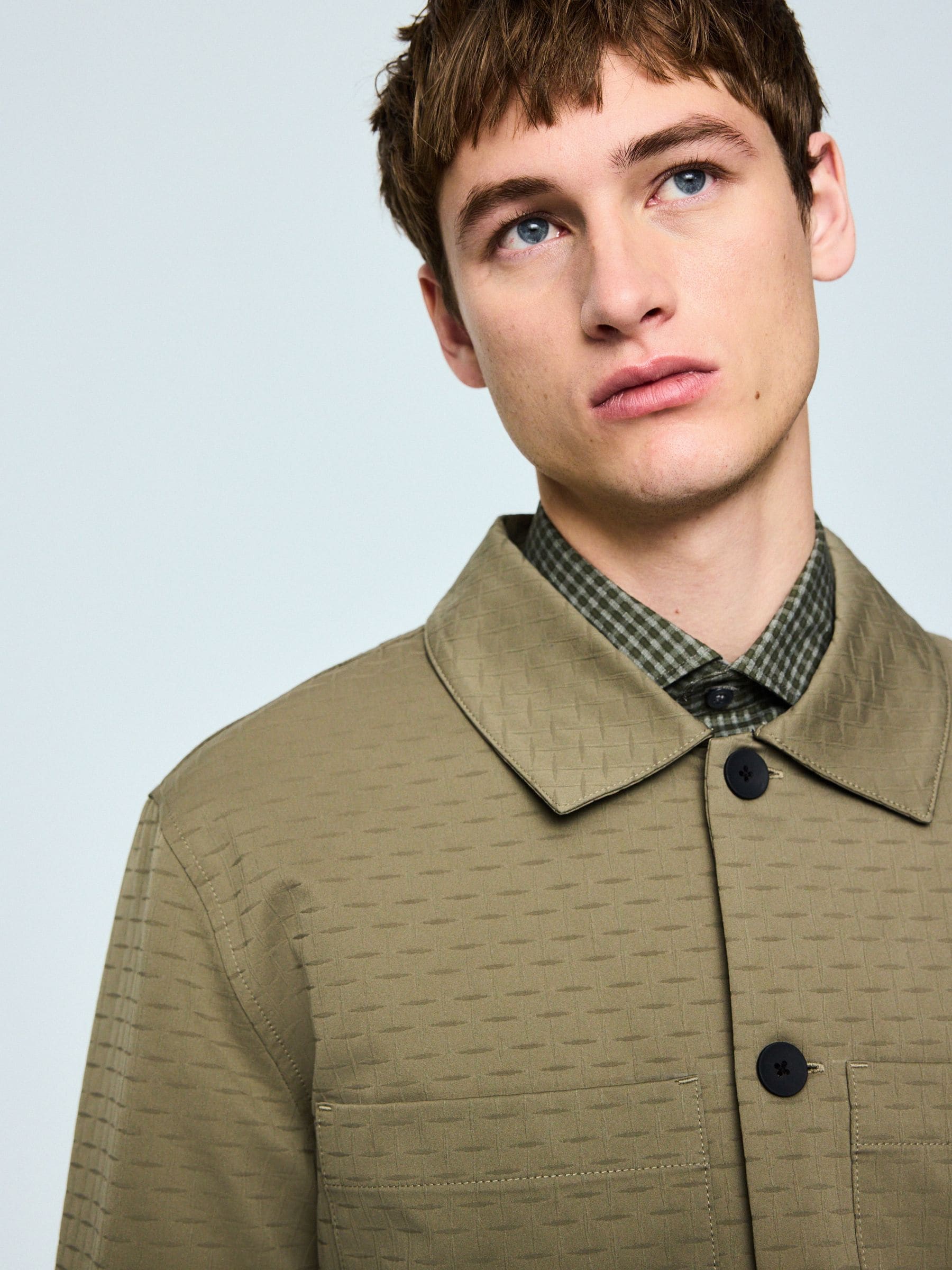 Buy Sage Green N. Premium Textured Smart Technical Jacket from