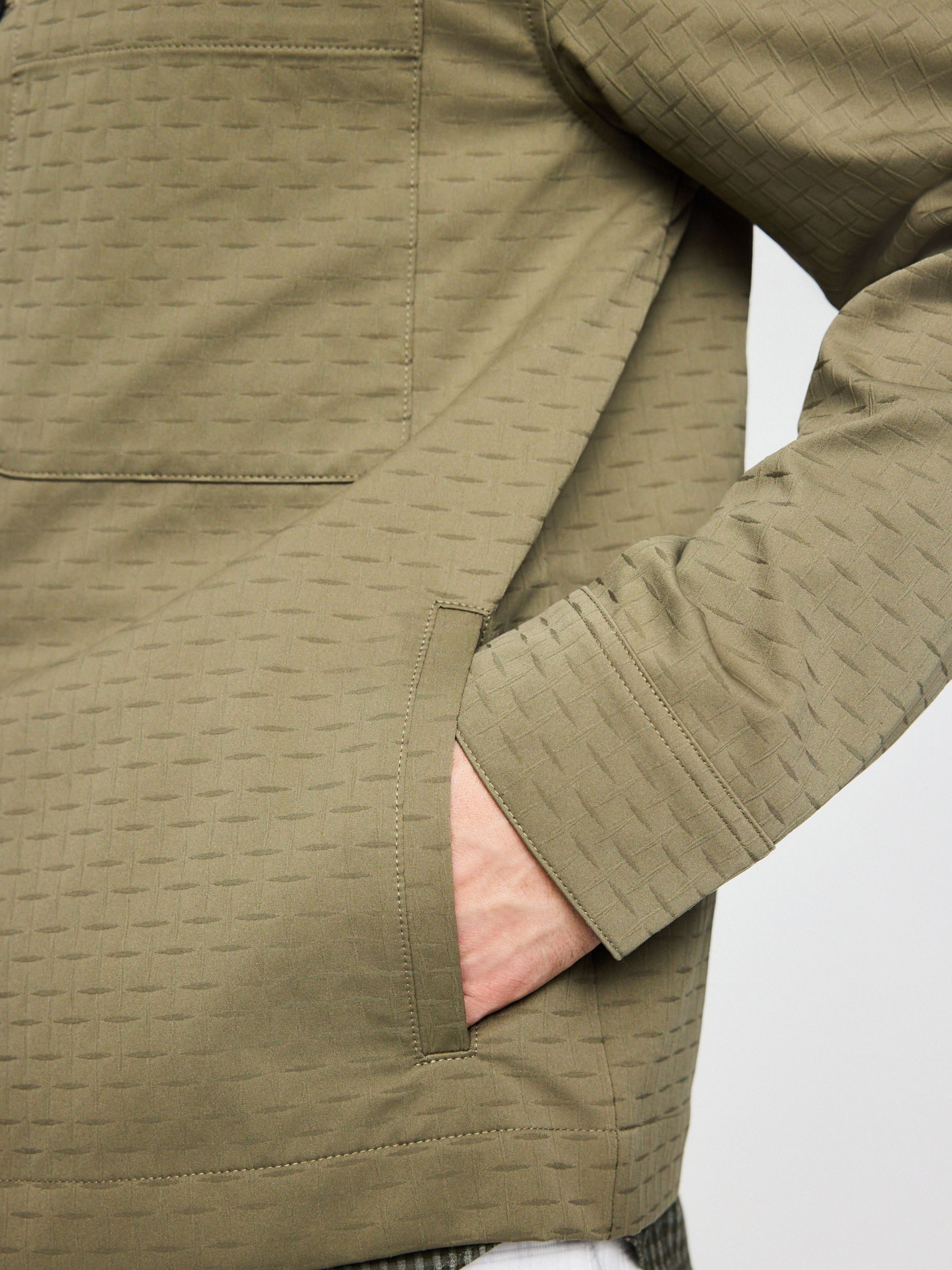 Buy Sage Green N. Premium Textured Smart Technical Jacket from the
