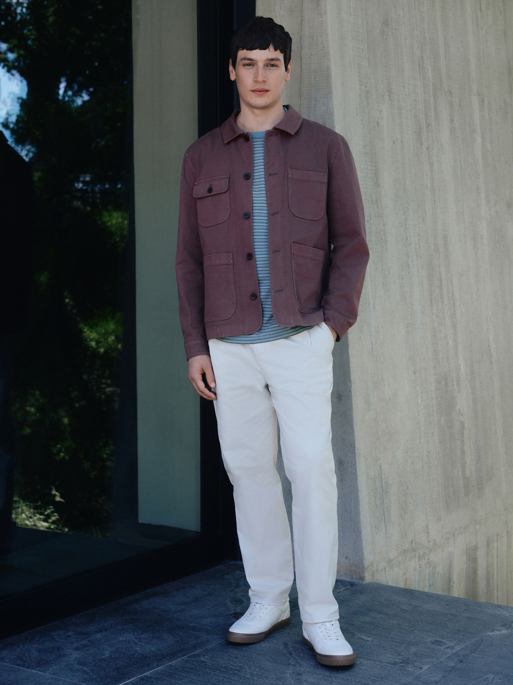 Buy Mauve Pink Garment Dyed Chore Jacket from the Next UK online shop