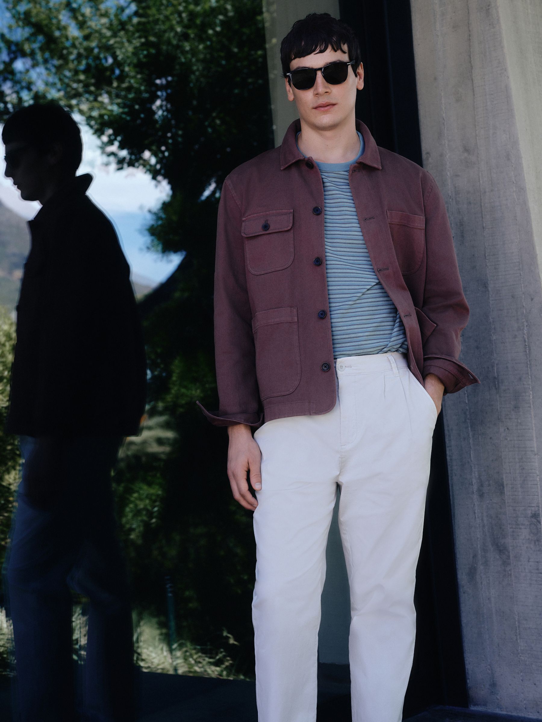 Buy Mauve Pink Garment Dyed Chore Jacket from Next USA