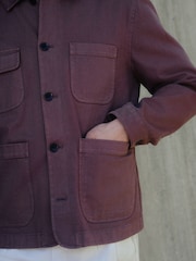 Mauve Pink Garment Dyed Chore Jacket - Image 6 of 11