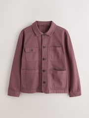 Mauve Pink Garment Dyed Chore Jacket - Image 7 of 11