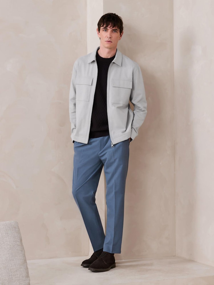 Ecru N. Premium Jersey Zip Through Shacket - Image 2 of 7