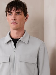 Ecru N. Premium Jersey Zip Through Shacket - Image 4 of 7