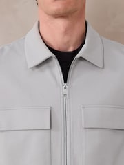Ecru N. Premium Jersey Zip Through Shacket - Image 5 of 7
