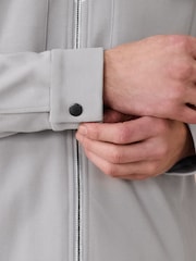 Ecru N. Premium Jersey Zip Through Shacket - Image 6 of 7