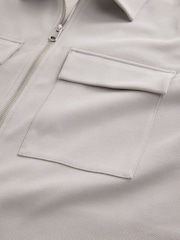 Ecru N. Premium Jersey Zip Through Shacket - Image 8 of 8