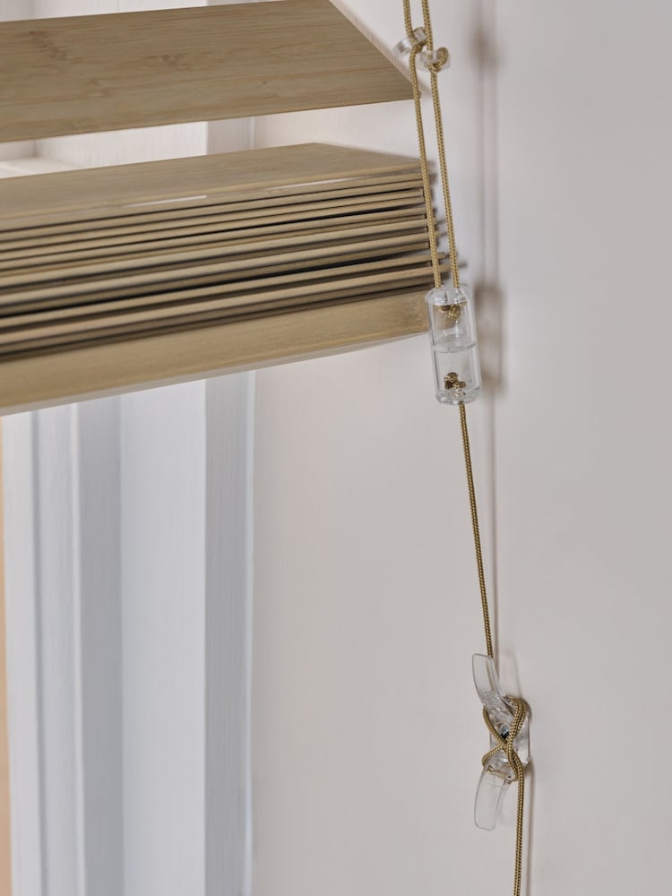 Light Brown 50mm Slat Bamboo Venetian Blind - Image 5 of 5