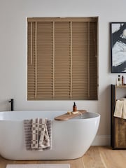 Wood Effect Light Brown 50mm Slat Venetian Blind - Image 2 of 6