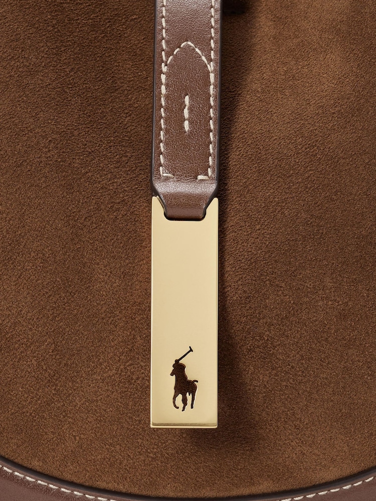 Polo Ralph Lauren Brown Suede Leather Bag - Image 6 of 6