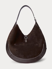 Polo Ralph Lauren Brown Suede Leather Bag - Image 3 of 5