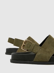 Schuh Tamsyn Leather Toe Post Black Sandals - Image 4 of 4