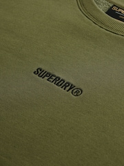 Superdry Green Micro Logo Crew Sweatshirt - Image 7 of 7