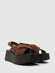 Schuh True Suede Cross Strap Sandals - Image 2 of 4