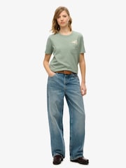 Superdry Green Psychic Readings Relaxed T-Shirt - Image 1 of 5