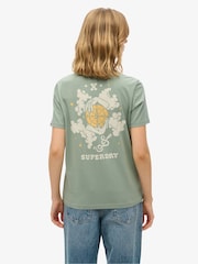 Superdry Green Psychic Readings Relaxed T-Shirt - Image 3 of 5