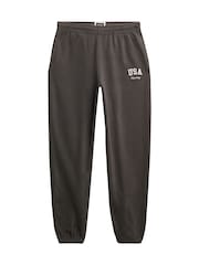 Superdry Grey Athletic Essential Boyfriend 100% Cotton Joggers - Image 5 of 6