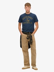 Superdry Blue Lo-fi Outdoor Relaxed 100% Cotton T-Shirt - Image 3 of 7