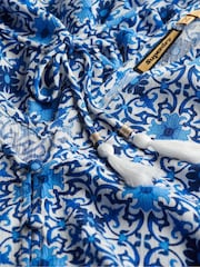 Superdry Blue Short Sleeve Printed Playsuit - Image 8 of 8