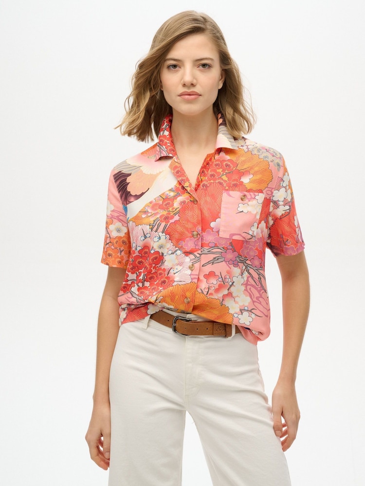 Superdry Pink Beach Resort Shirt - Image 2 of 5