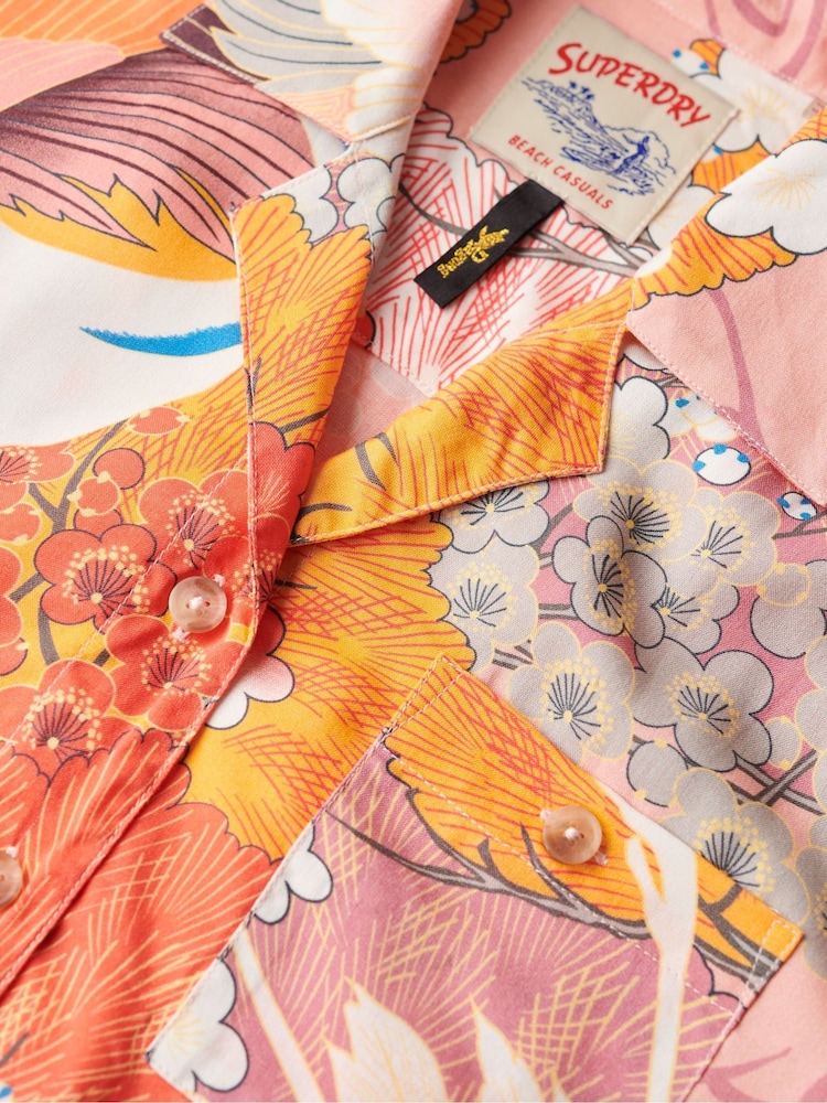 Superdry Pink Beach Resort Shirt - Image 5 of 5