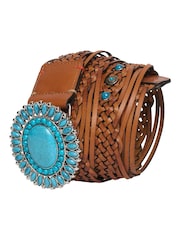 Superdry Brown Artisan Weave Belt - Image 2 of 2