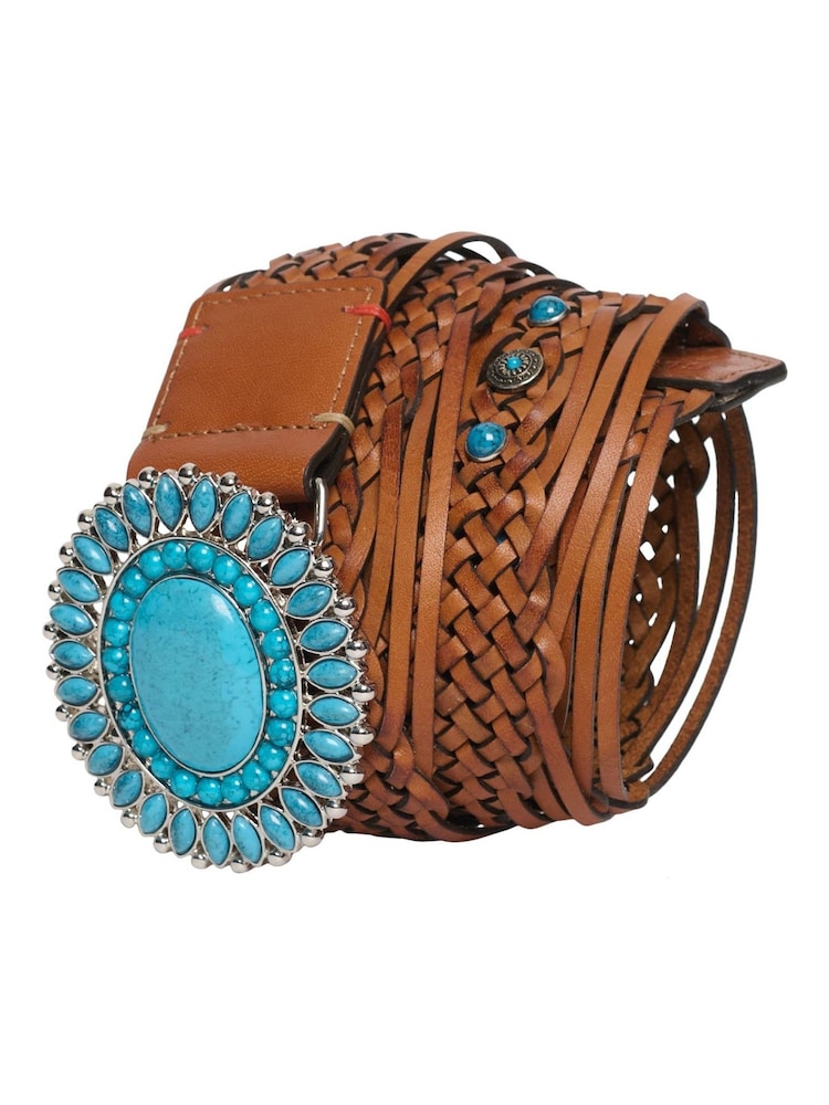 Superdry Brown Artisan Weave Belt - Image 2 of 2