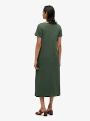 Superdry Green Short Sleeve Button Through Jersey Midi Dress - Image 3 of 7