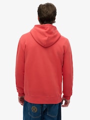 Superdry Red Micro Logo Hoodie - Image 5 of 6