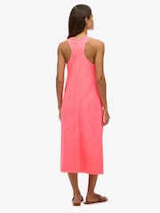 Superdry Pink Beach Jersey Vest Midi Dress - Image 2 of 7