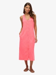 Superdry Pink Beach Jersey Vest Midi Dress - Image 3 of 7