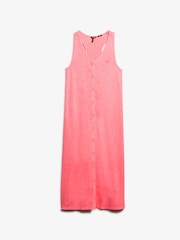 Superdry Pink Beach Jersey Vest Midi Dress - Image 6 of 7