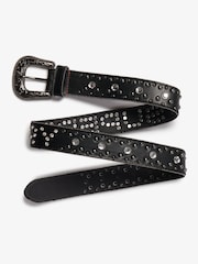 Superdry Black Rhinestone Belt - Image 2 of 2