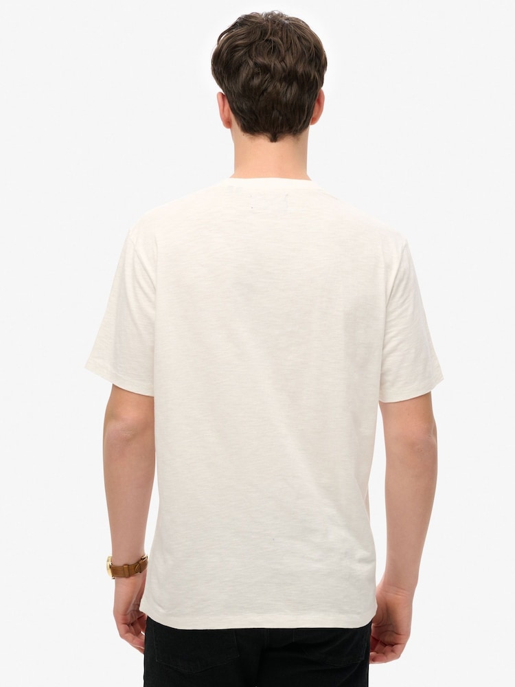 Superdry White The Merchant Store Pocket 100% Cotton T-Shirt - Image 2 of 6