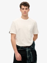 Superdry White The Merchant Store Pocket 100% Cotton T-Shirt - Image 3 of 6