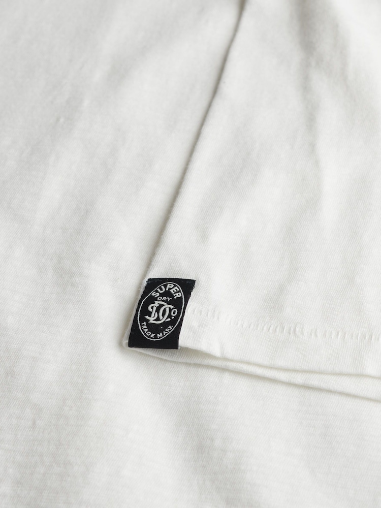 Superdry White The Merchant Store Pocket 100% Cotton T-Shirt - Image 6 of 6