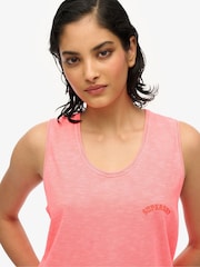 Superdry Pink Essential Logo Garment Dye Vest Top - Image 4 of 6