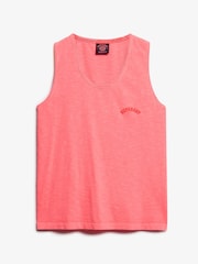 Superdry Pink Essential Logo Garment Dye Vest Top - Image 5 of 6