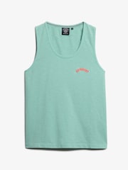 Superdry Green Essential Logo Garment Dye Vest Top - Image 5 of 6