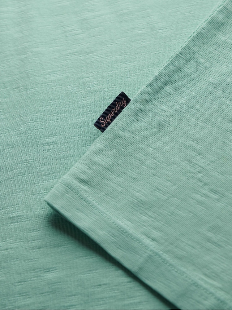 Superdry Green Essential Logo Garment Dye Vest Top - Image 6 of 6