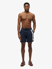 Superdry Blue Sport Graphic 17-inch Swim Shorts - Image 2 of 7