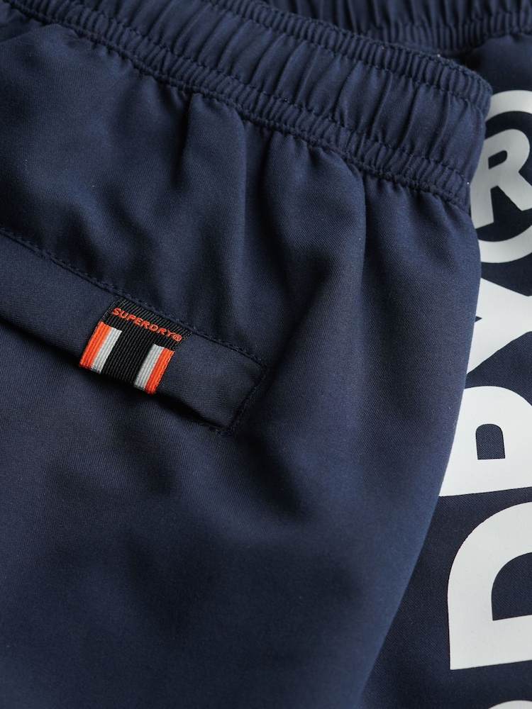 Superdry Blue Sport Graphic 17-inch Swim Shorts - Image 5 of 5 Superdry Blue Sport Graphic 17-inch Swim Shorts - Image 5 of 5