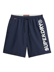 Superdry Blue Sport Graphic 17-inch Swim Shorts - Image 6 of 7