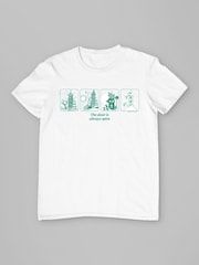 All + Every White Mens Moomin House The Door Is Always Open 80th Anniversary 100% Cotton T-Shirt - Image 3 of 4