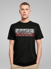 All + Every Black Mens Coca Cola Georgia Stripe T-Shirt - Image 1 of 4